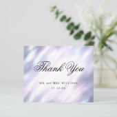 Élégant moderne violet blanc Carte de remerciement (Debout devant)