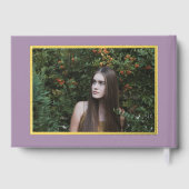 Elégant moderne violet or photo Quinceañera (Verso)