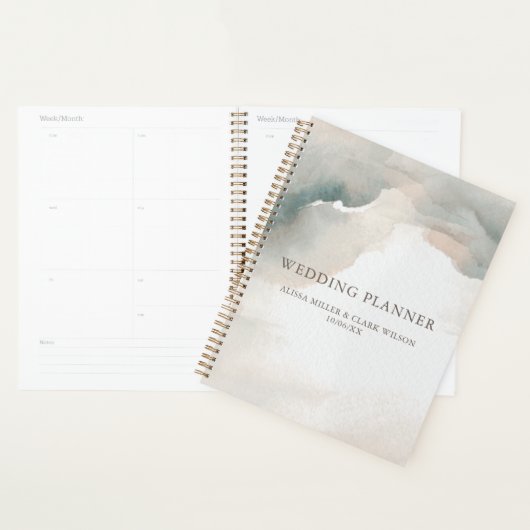 Elegant moderne Waterverf artistiek Abstract Planner (Display)