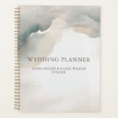 Elegant moderne Waterverf artistiek Abstract Planner (Voorkant)