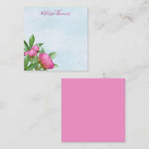 Elegant moderne Waterverf roze pinda's Notitiekaartje