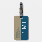 Elegant Moderne Wereldkaart Bagagelabel (Achterkant verticaal)