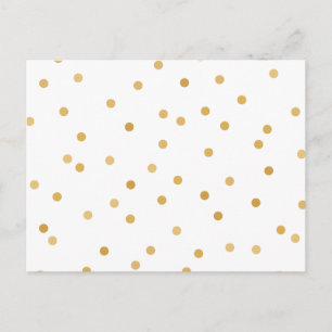 Elegant Moderne White Gold Confetti Stippen Briefkaart