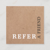 Élégant moderneCarte de référence de beauté Kraft  (Devant)