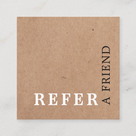 Élégant moderneCarte de référence de beauté Kraft  (Devant)