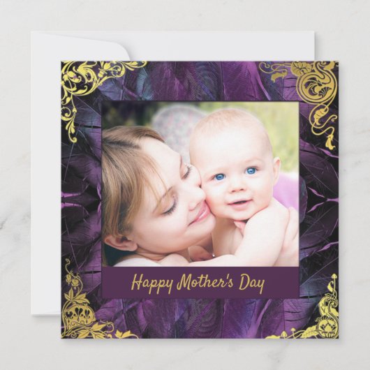 Elegant Moederdag Feestdagenkaart (Voorkant)