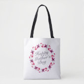 Elegant Moederdag Floral Wreath | CANVAS TAS (Voorkant)