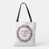 Elegant Moederdag Floral Wreath | CANVAS TAS (Achterkant)
