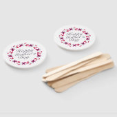 Elegant Moederdag Floral Wreath | Hand Fan Handwaaier (Niet-gemonteerd)