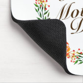 Elegant Moederdag Floral Wreath | Mousepad Muismat (Hoek)