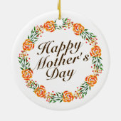 Elegant Moederdag Floral Wreath | ORNAMENT (Achterkant)