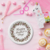 Elegant Moederdag Floral Wreath | Papieren Bord (Feest)