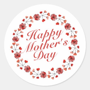 Elegant Moederdag Floral Wreath Sticker