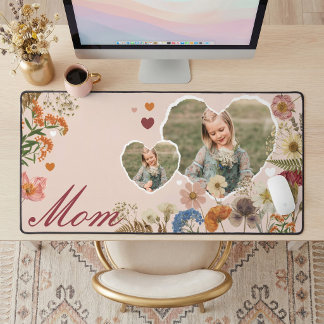 Elegant Mom Floral Wildflower Heart Photo Collage 