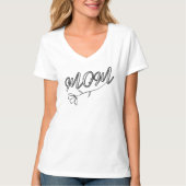 Elegant "MOM"-script met bloemontwerp T-shirt (Voorkant)