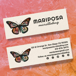 Elegant Monarch Butterfly Esthetician Beauty Salon Mini Visitekaartje