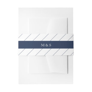 Elegant Monochromatische Blauw Gepersonaliseerd Uitnodigingen Wikkel