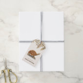 Elegant Monochromatische Giant Tortoise Dank u Cadeaulabel (Met Touw)