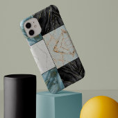 Elegant monochrome marmer patroon modern esthetisc Case-Mate iPhone case