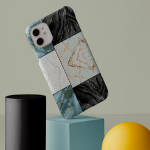 Elegant monochrome marmer patroon modern esthetisc iPhone 13 pro max hoesje