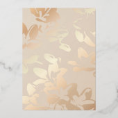 Elégant Monochrome Or Invitation (Verso)