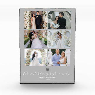 Elegant Monogram 6 Foto Collage Valentijnsdag Cade