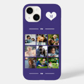 Elegant monogram 9 fotocollage Case-Mate iPhone case (Achterkant)