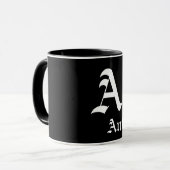 Elegant Monogram A Sjabloon Mok (Voorkant links)