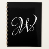 Elegant monogram aangepaste script kalligrafie ini planner (Voorkant)