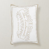 Elegant Monogram Accent Pillow Accent Kussen (Voorkant(Verticaal))
