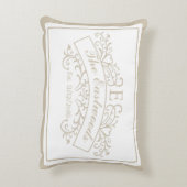 Elegant Monogram Accent Pillow Accent Kussen (Achterkant (Verticaal))