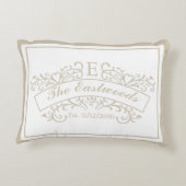 Elegant Monogram Accent Pillow Kussen (Achterkant)