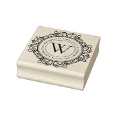 Elegant Monogram Adres Bruiloft Rubberstempel (Stempel)