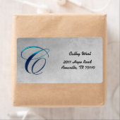 Elegant monogram adreslabel etiket (Insitu)