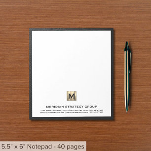 Elegant Monogram Advies Notitieblok