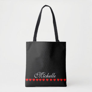 Elegant Monogram Black Draagtas