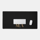 Élégant Monogram Black Gold Nom (Clavier et souris)