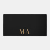 Élégant Monogram Black Gold Nom (Recto)
