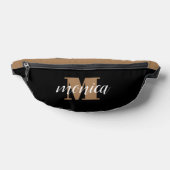 Elegant Monogram Black Gold Script minimal (Poser)