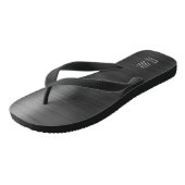 Elegant Monogram Black Teenslippers (Schuin)