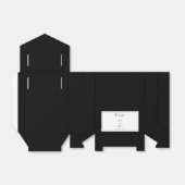 Elegant Monogram Black & White Wedding Bedankdoosjes (Uitgevouwen)