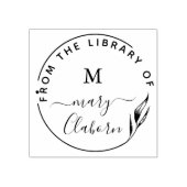 Elegant monogram bladeren uit de bibliotheek van 	rubberstempel (Afrduk)