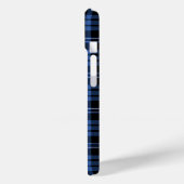 Elegant Monogram Blauw Geruit Case-Mate iPhone Case (Achterkant / Links)