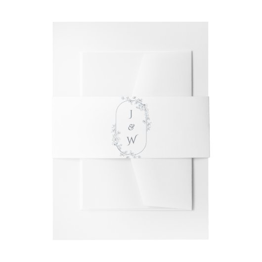 Elegant Monogram Bloemen Boho Bruiloft Uitnodigingen Wikkel (Voorkant Voorbeeld)