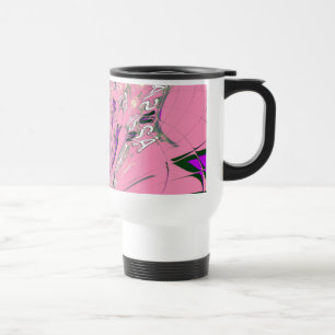 Elegant monogram Bloom: Prachtig persoonlijk motie Reisbeker