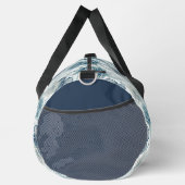 Elegant Monogram Blue Water Lily and Lotus Plunjezak (Rechts)