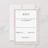 Élégant Monogram Blush Floral Wedding rsvp (Devant)