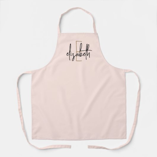 Elegant Monogram Blush Pink Modern Schort (Voorkant)