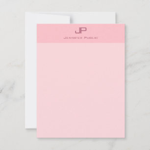 Élégant Monogram Blush Pink Moderne Simple Modèle