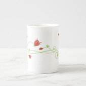 Elegant Monogram Bone China Mok (Voorkant)